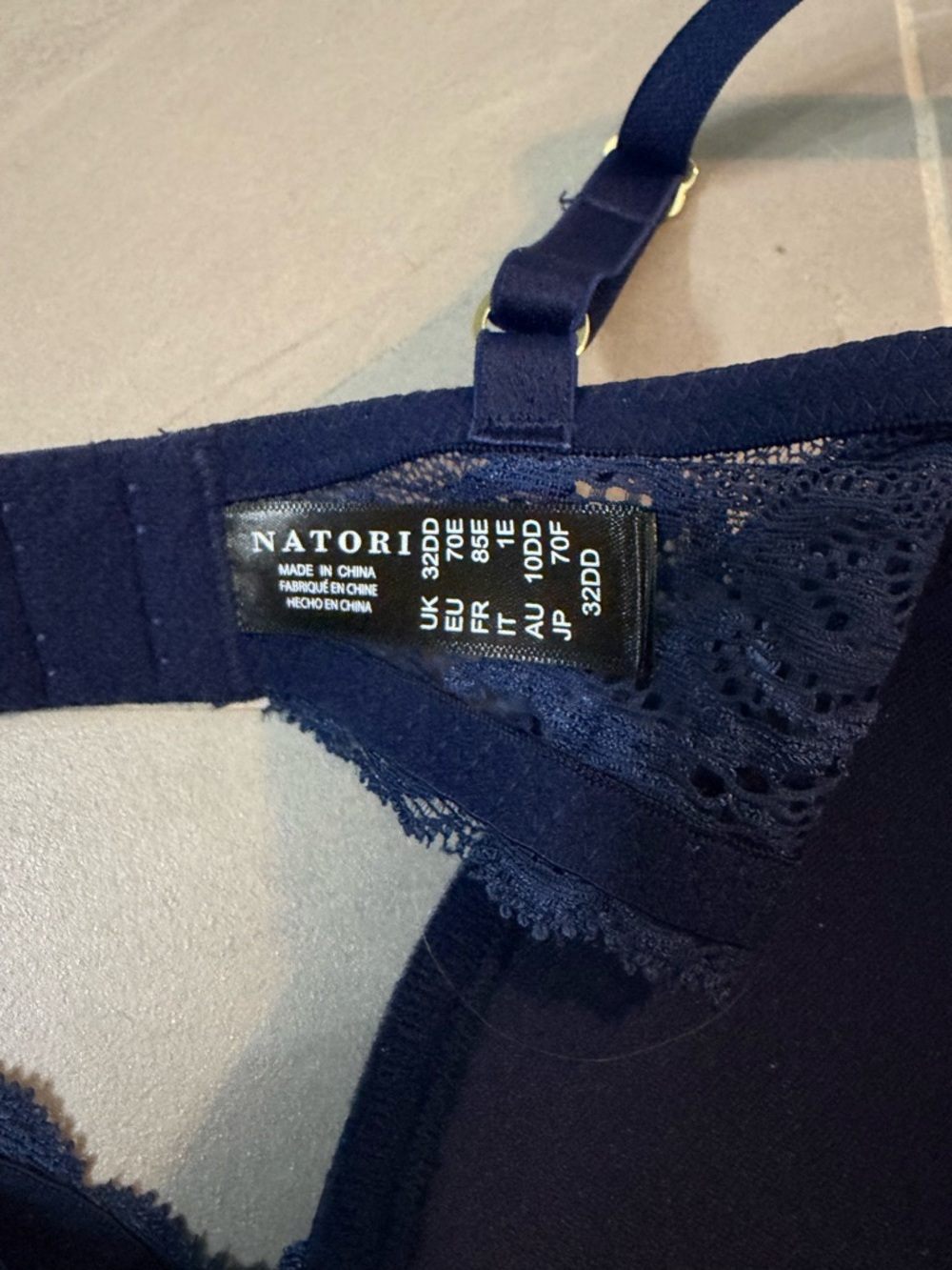 Natori Feathers Navy Lace Underwire Bra - Picture 4 of 4